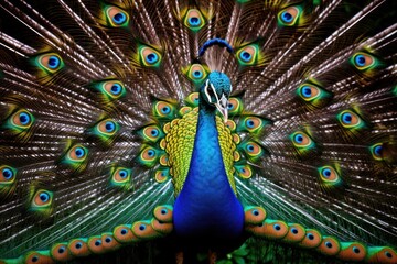 Obraz premium Peacock showing animal bird.