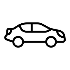 Car Vector Line Icon Design