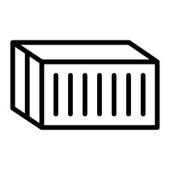 Container Vector Line Icon Design