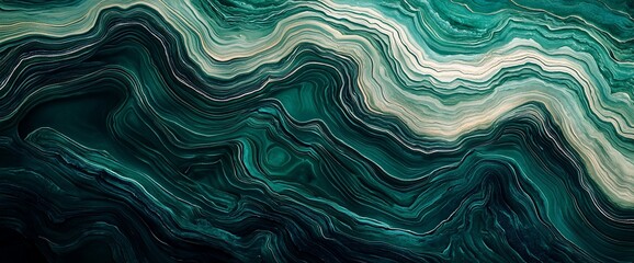 Obraz premium Abstract teal and cream marbled texture.