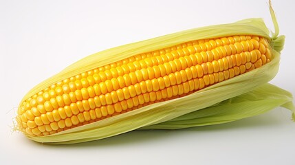 kernels sweet corn white background