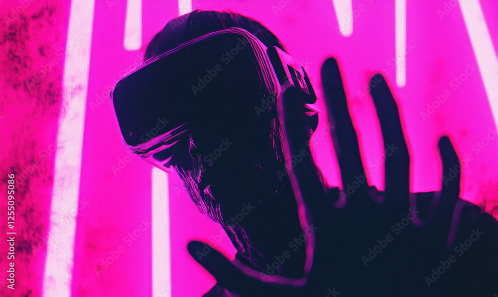 Poster exploring the cutting-edge world of virtual reality: a deep dive into immersive experiences and digi
