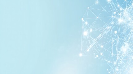 Abstract light blue network background.