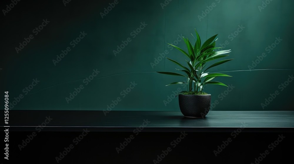 Wall mural contrast dark table top