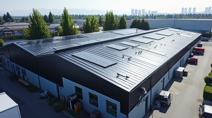 commercial flat metal roof