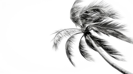 Obraz premium sketch palm tree illustration
