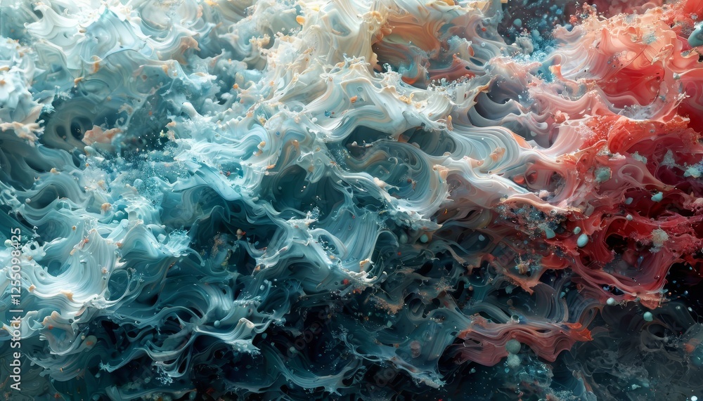 Poster this 3d 4k image features a mesmerizing abstract design filled with swirling textures in shades of b