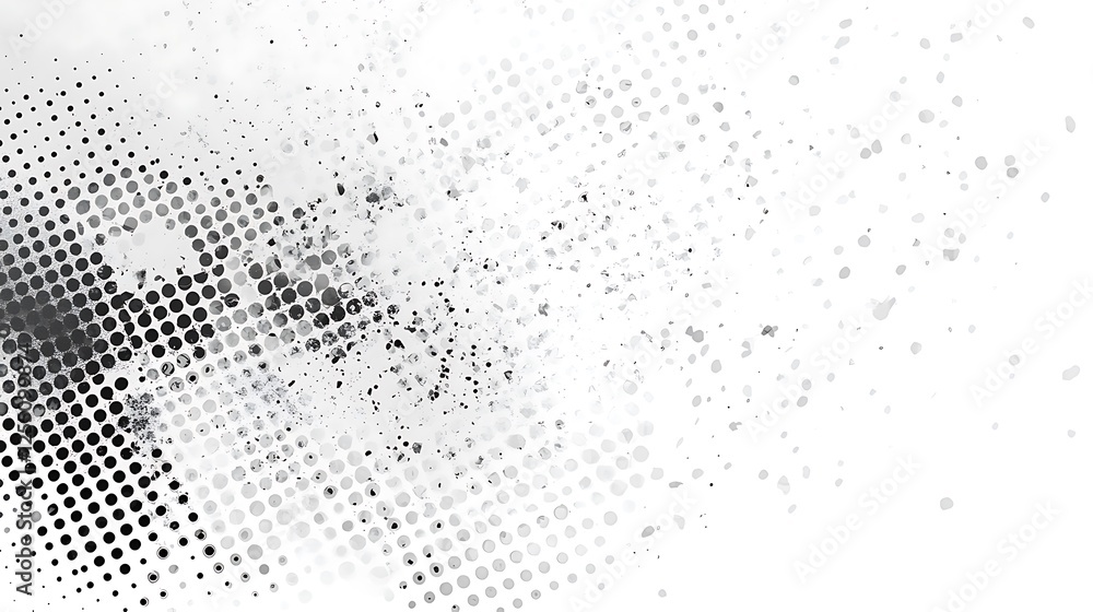 Poster abstract grayscale halftone pattern background