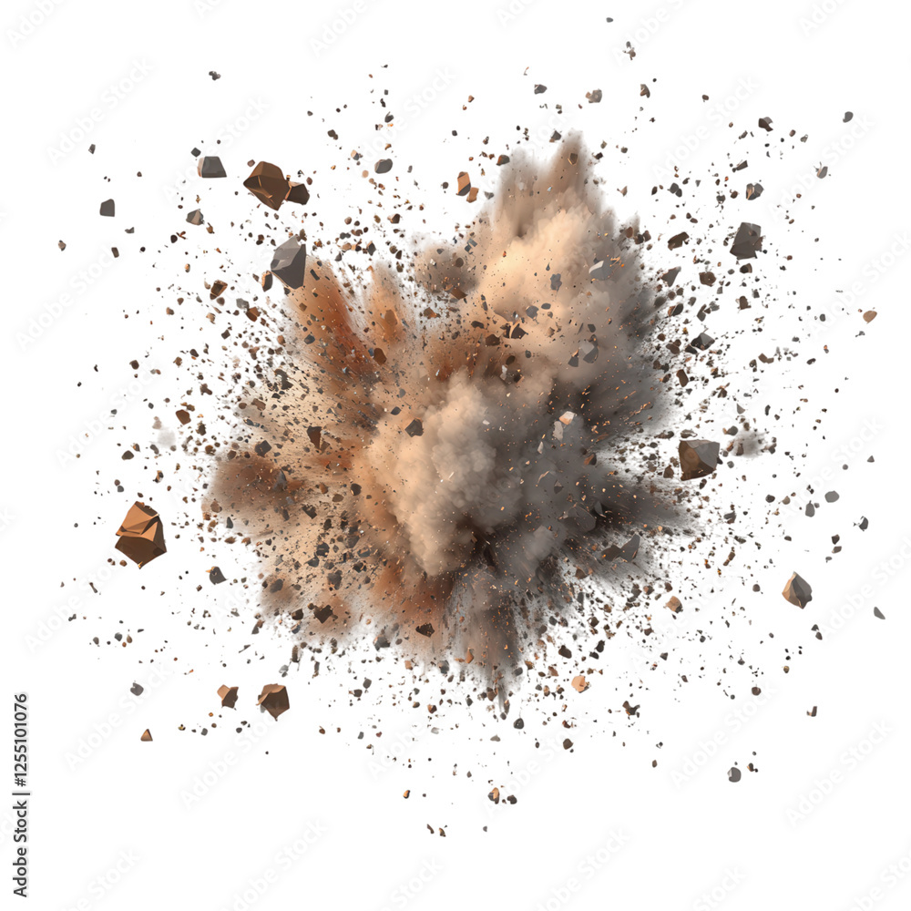 Aufkleber dynamic particle collision visualization, 3d render, transparent background, vivid colors, intricate