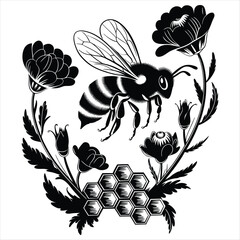 Professional Bee Illustration  Downloadable for Commercial and Personal Use