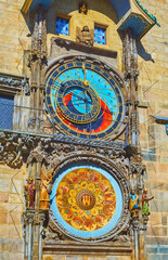 The outstanding Prague Orloj astronomical clock, Prague, Czechia