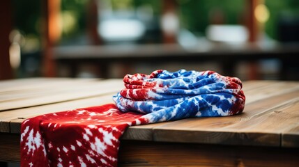 stylish tie dye red white blue