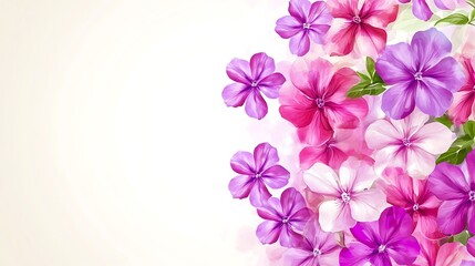 Obraz premium Beautiful floral border, spring blossoms, pastel colors, background. Possible use greeting card, invitation, website design