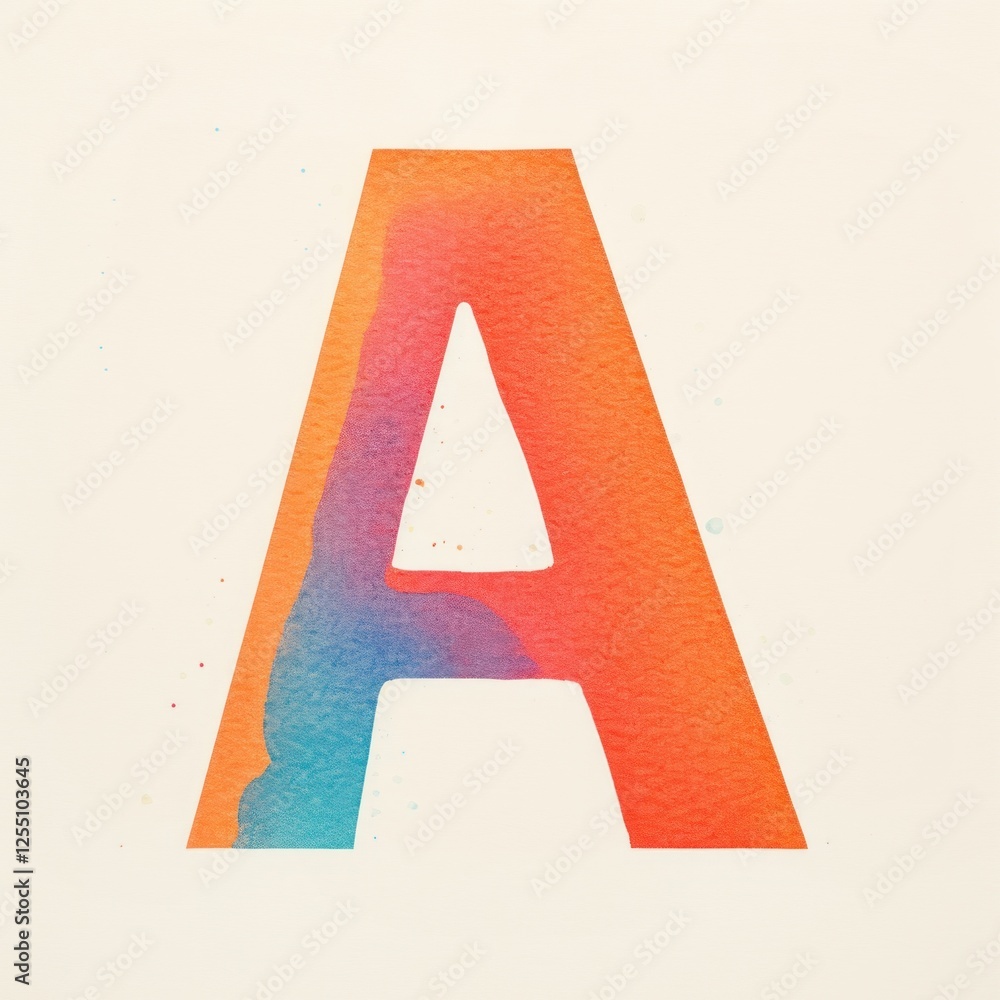 Poster letters a text number shape.