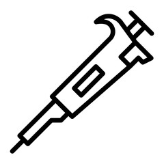 Pipette Vector Line Icon Design