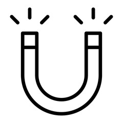 Magnet Vector Line Icon Design