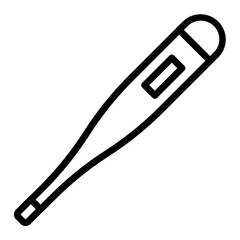 Thermometer Vector Line Icon Design