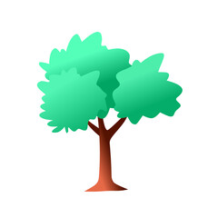 green leafy tree vector design