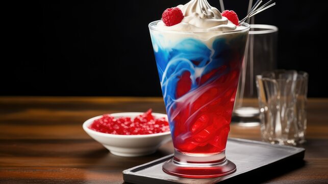 festive red white blue swirl