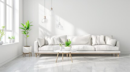 Serene Minimalist Living Room Interior Design