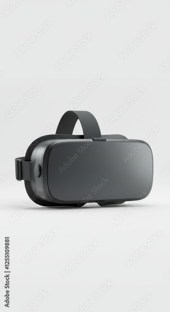 Poster modern virtual reality headset isolated on minimalistic background