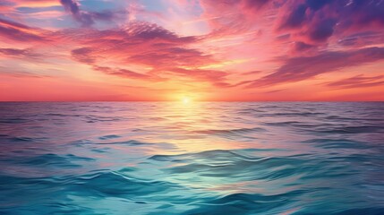 Obraz premium sunocean teal water color