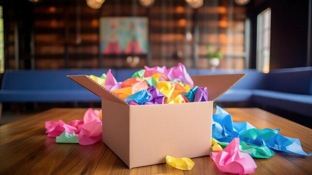 colorful inside a box