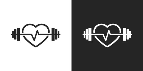 Gym fitness sign logo icon vector design