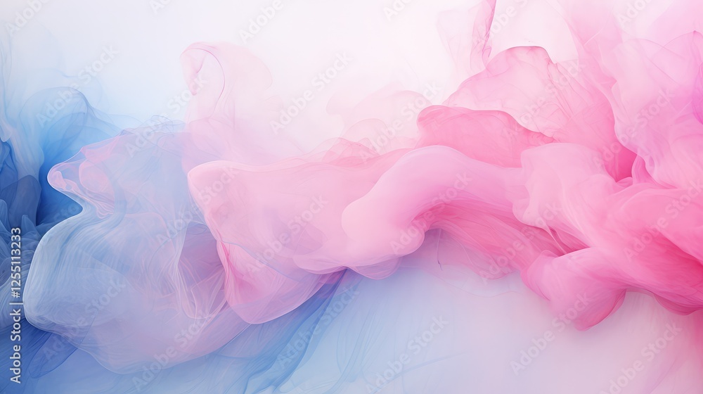 Sticker blending pink blue background