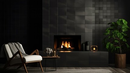 Fototapeta premium cozy black and white event