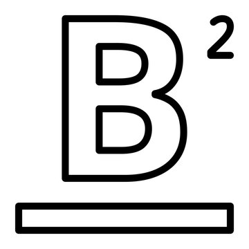 Superscript Vector Line Icon Design