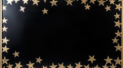 edges gold foil stars border