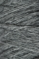 gray wool yarn texture. Soft natural fiber background for eco fashion, textile branding, crafts, or interior design. Perfect for handmade, organic, and sustainable lifestyle visuals.