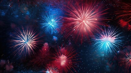 Fototapeta premium night red and blue stars