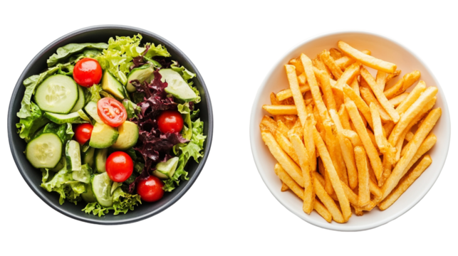 Healthy Salad vs. French Fries: Making Nutritious Choices