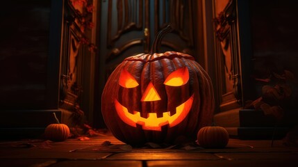 Obraz premium pumpkin halloween red