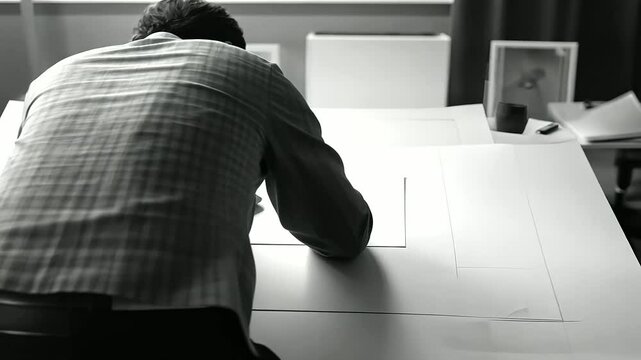 Graphic Novelist Creating Panels for a New Comic Book
