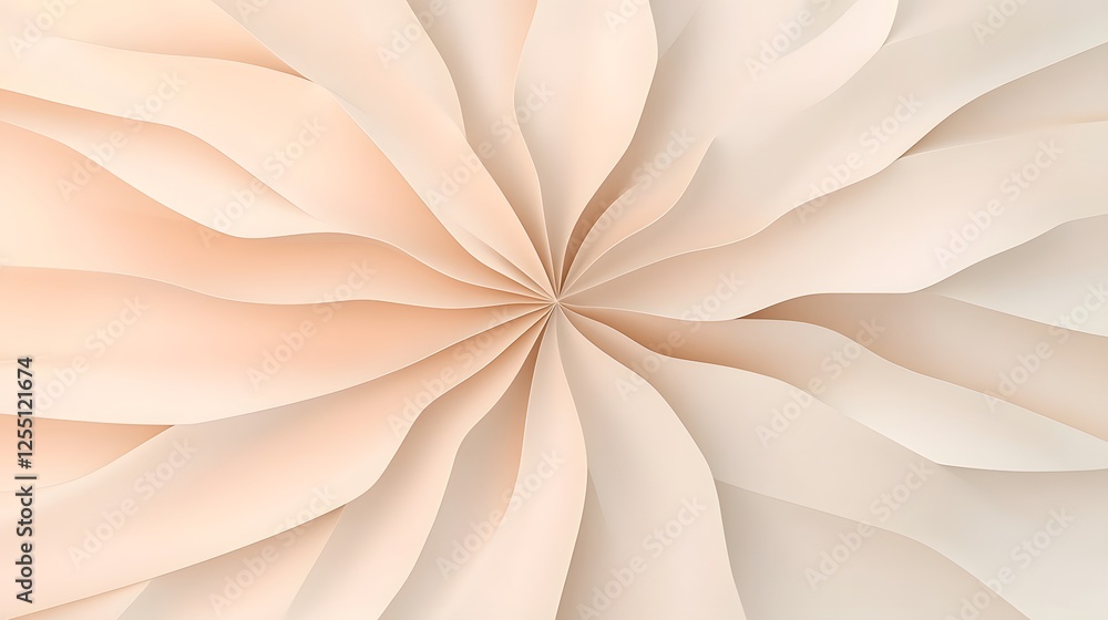 Poster elegant soft abstract design with flowing curves and light tones
