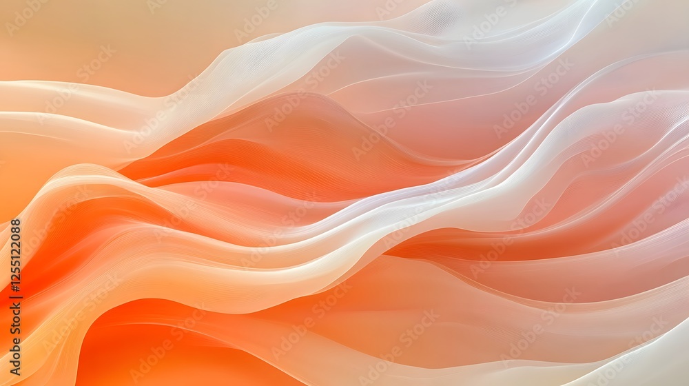 Poster soft abstract waves with warm tones and gentle flowing textures
