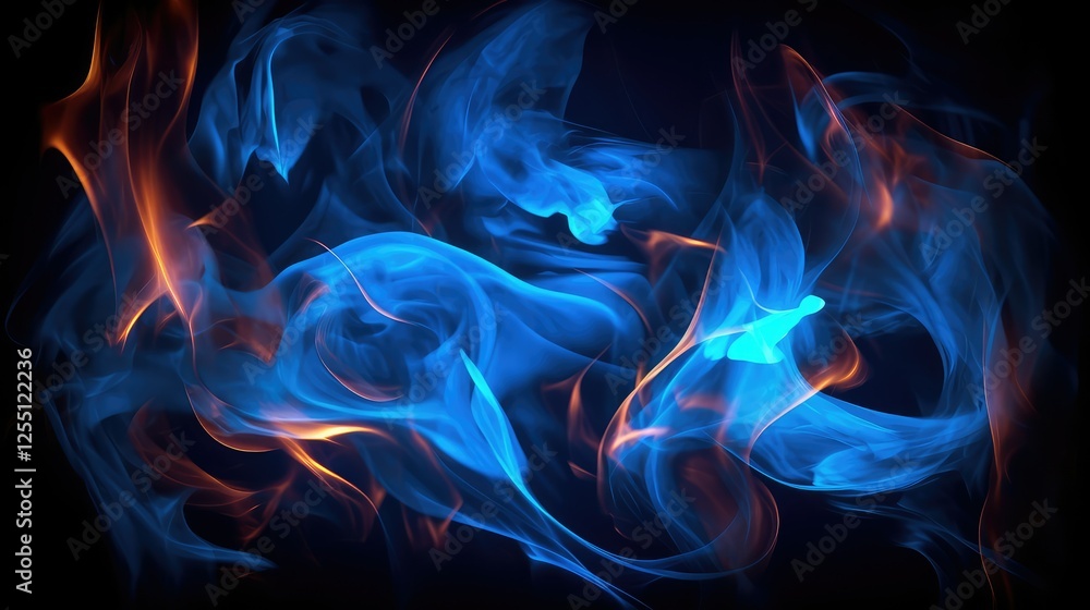 Sticker mesmerizing colored fire