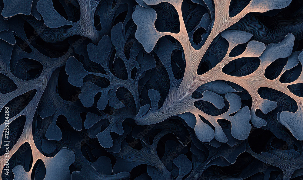 Poster exploring abstract botanical textures: a deep dive into organic shapes and fluid patterns in nature'