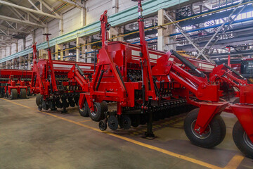 Workshop of a plant producing agricultural machinery.