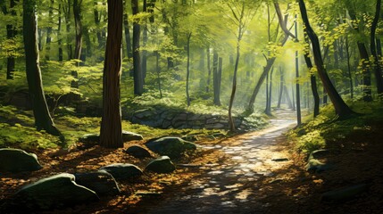 Obraz premium sunlight leaves nature