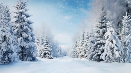 Fototapeta premium winter evergreen tree background