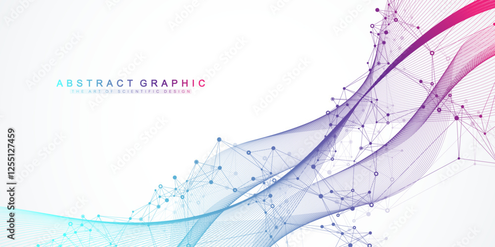 Aufkleber Global network connection banner design template idea. Header social network communication in the global business concept. Internet technology. Big data visualization. Vector illustration