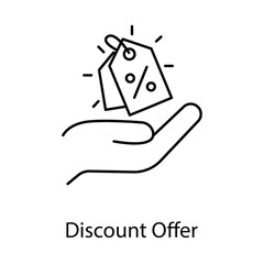 Discount Offer Icon – Price Tag with a Percentage Symbol, Representing Special Deals