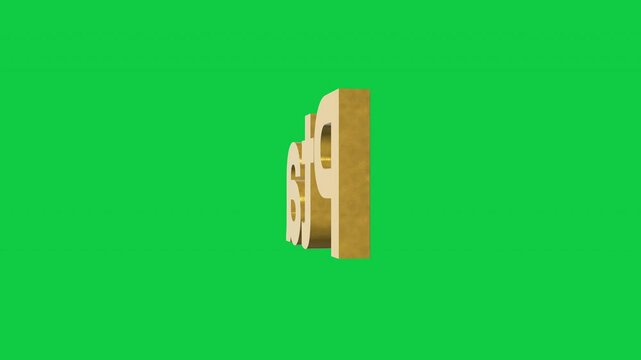 Sahrawi peseta currency symbol, golden money sign. Presentations on Business, Financial, and Marketing Concepts. 3D rendering.