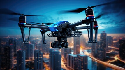 Fototapeta premium aerial blue tech