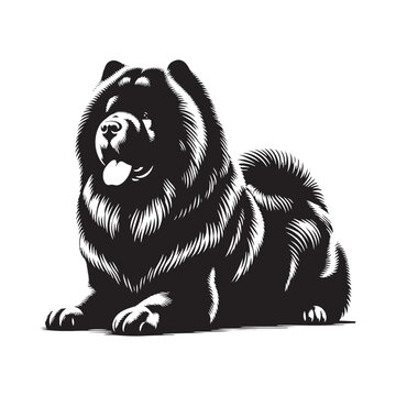 recommend clip art: Impressive Chow Chow silhouette suitable for branding designs - Chow Chow illustration - minimal Chow Chow vector - dog silhouette
                    