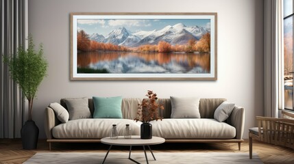serene mockup wall art